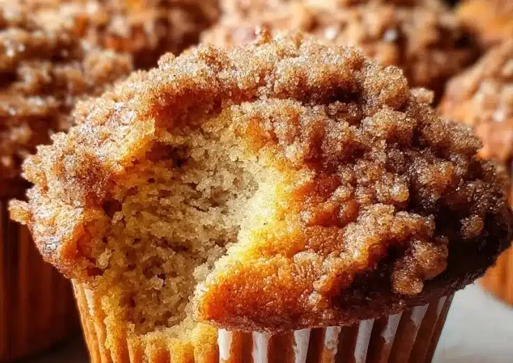 Cinnamon Muffins with Crunch Topping
