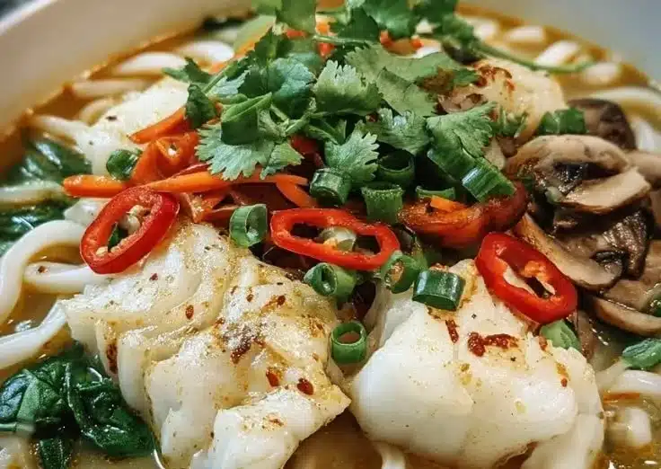 Coconut Cod Noodle Bowl