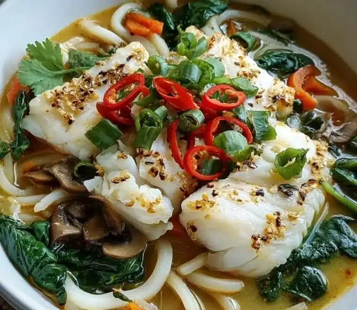 Coconut Cod Noodle Bowl