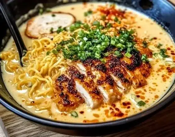 Creamy Garlic Chicken Ramen