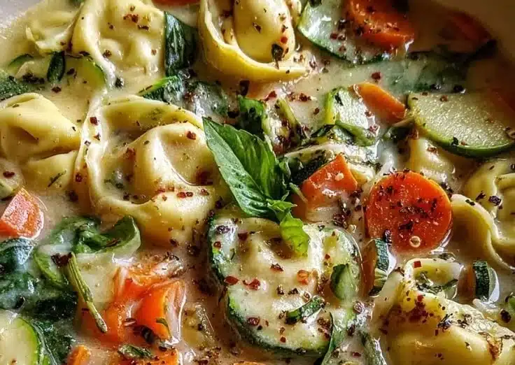 Creamy Vegetable Tortellini Soup