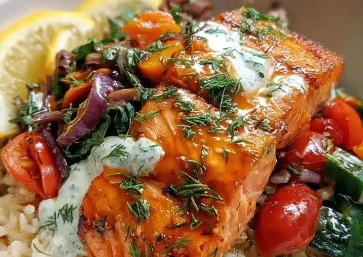 Crispy Rice Salmon Bowl