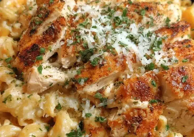 Crockpot Garlic Parmesan Chicken Pasta 1 Crockpot Garlic Parmesan Chicken Pasta