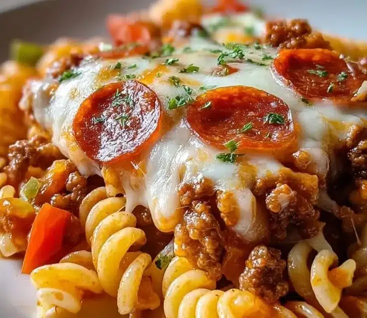 Crockpot Pizza Casserole