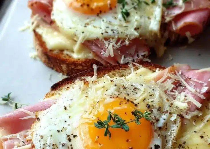 Croque Madame Toast Ham Cheese 1 Croque Madame Toast Ham Cheese