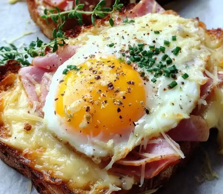 Croque Madame Toast Ham Cheese 2 Croque Madame Toast Ham Cheese