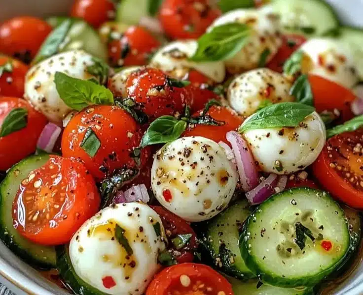 Cucumber Caprese Salad