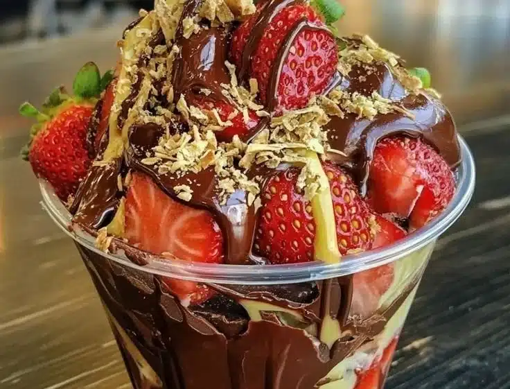 Dubai Chocolate Strawberry Cup