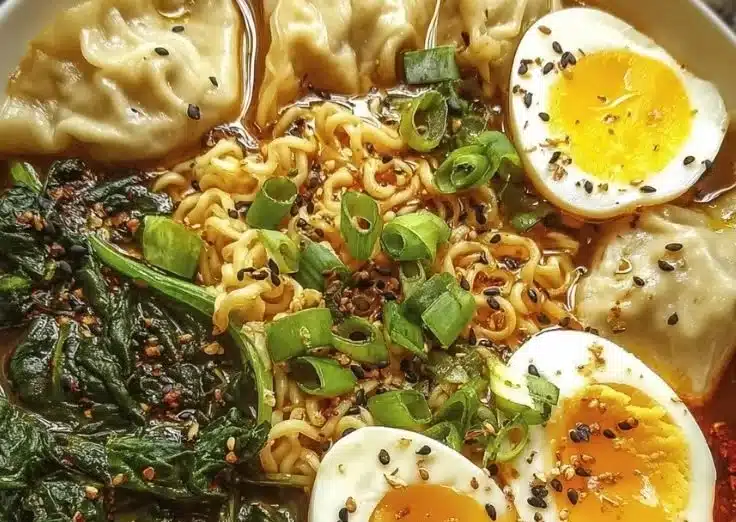 Dumpling Ramen Bowl Soup