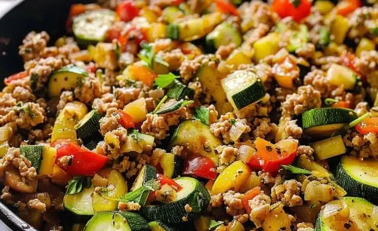 Easy Ground Turkey and Zucchini Skillet Recipe 2 Easy Ground Turkey and Zucchini Skillet Recipe