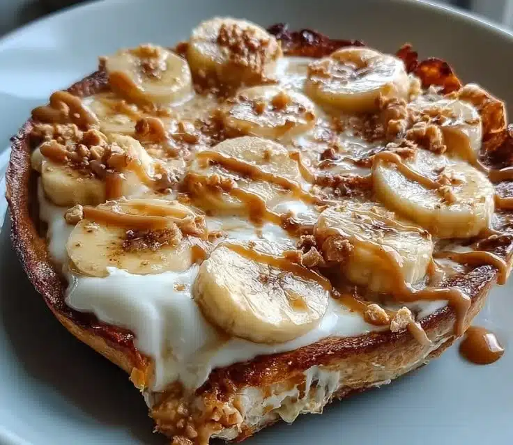 High-protein breakfast pizza bowl with fresh toppings and cheese