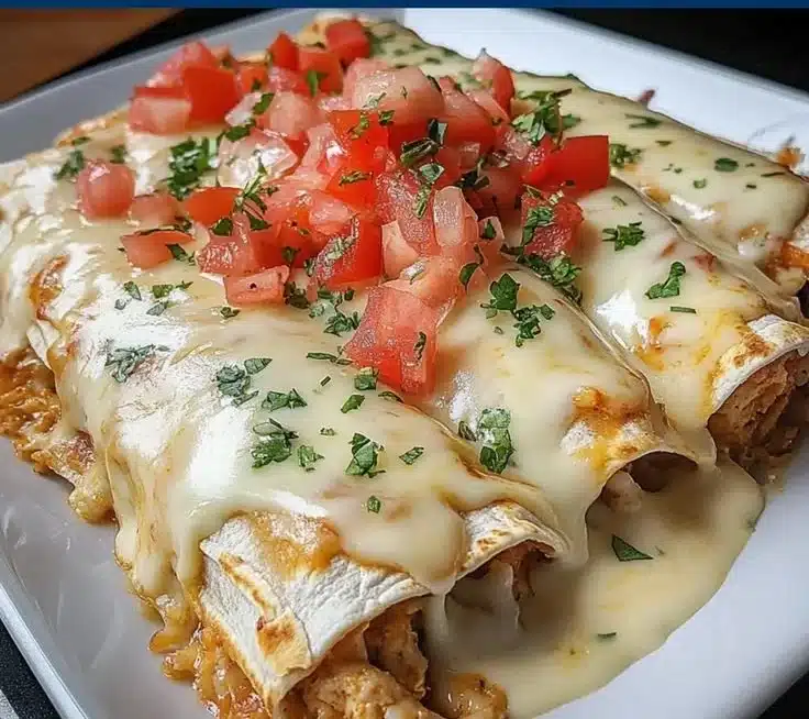 Indulgent Queso Chicken Enchiladas for Quick Weeknight Dinners 3 Indulgent queso chicken enchiladas ready for a quick weeknight dinner