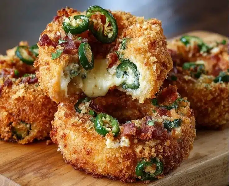 Jalapeño Popper Stuffed Onion Rings Recipe – Crispy Fried Appetizer with Cream Cheese & Jalapeños 1 Jalapeño Popper Stuffed Onion Rings Recipe – Crispy Fried Appetizer with Cream Cheese & Jalapeños