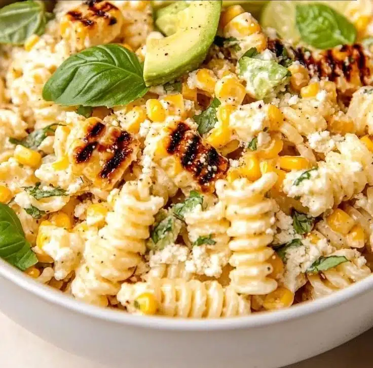 Juicy Street Corn Pasta Salad