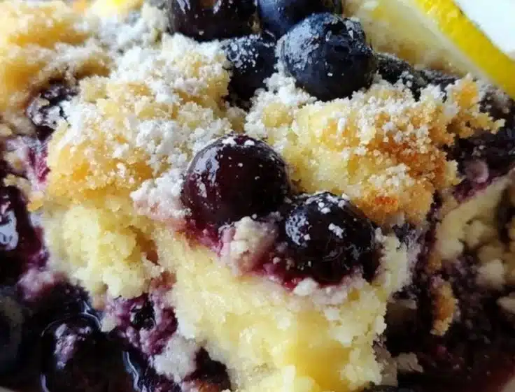 Lemon Blueberry Cheesecake Dump Cake