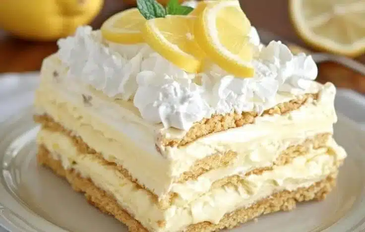 No-Bake Lemon Éclair Cake 1 No-Bake Lemon Éclair Cake