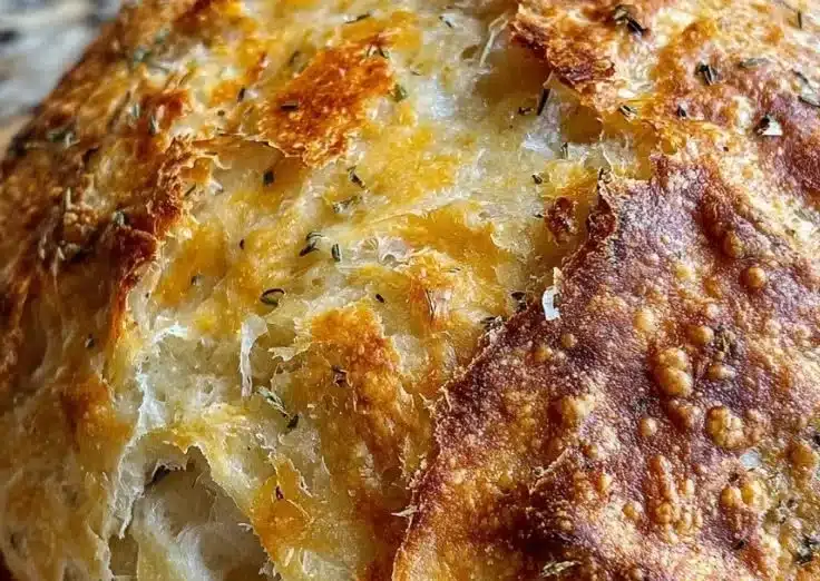 No-Knead Dill Gouda Artisan Bread