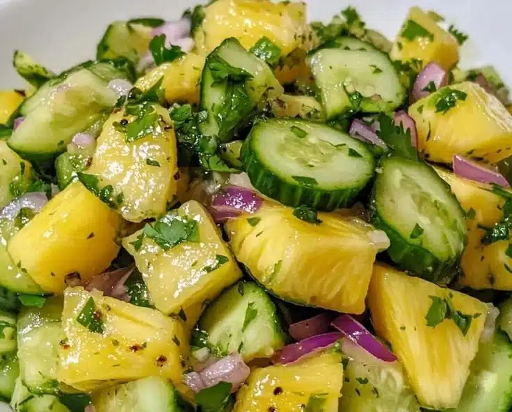 Pineapple Cucumber Salad 2 Pineapple Cucumber Salad