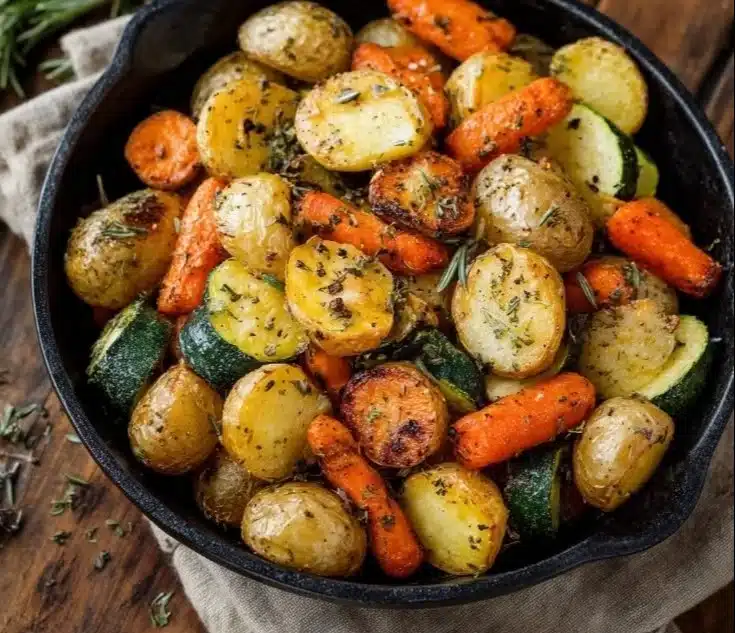Roasted Potatoes, Carrots, and Zucchini