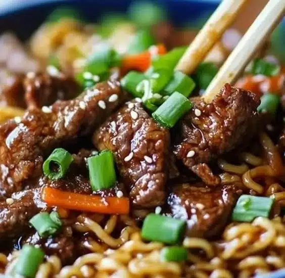 Slow Cooker Beef Ramen Noodles