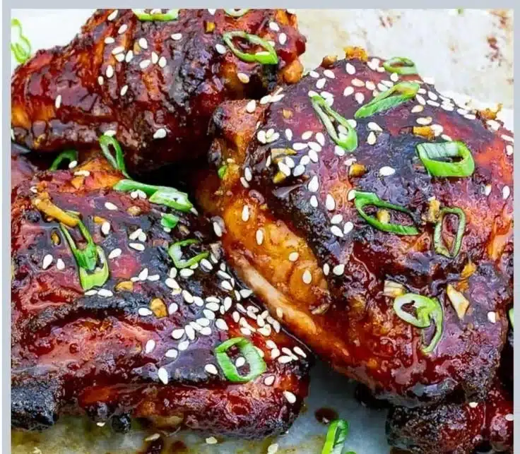 Sticky Asian Grilled Chicken Thighs