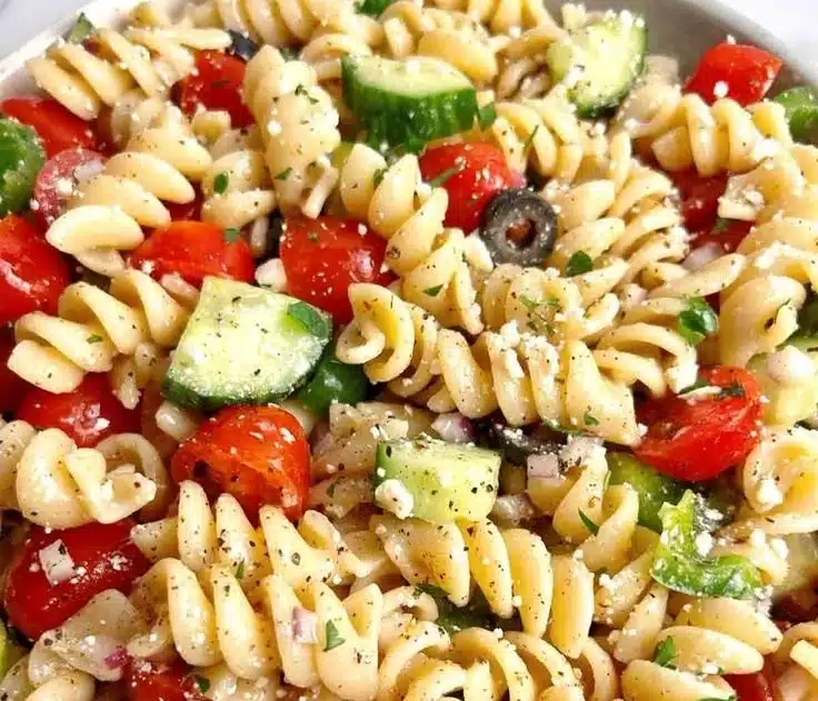 The Best Pasta Salad with Italian Dressing 3 Delicious pasta salad with Italian dressing and fresh vegetables