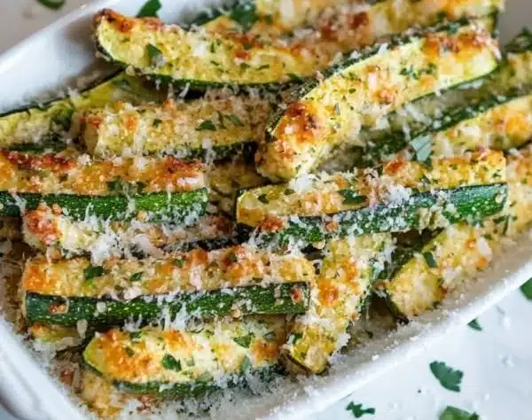 Baked Parmesan Zucchini 1 Baked Parmesan Zucchini