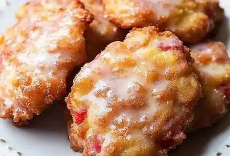 Baked Rhubarb Fritters 1 Baked Rhubarb Fritters