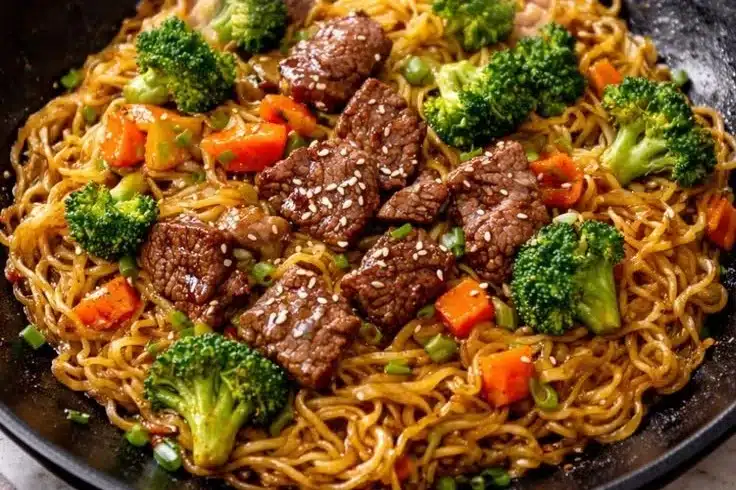 Blackstone Garlic Butter Noodles