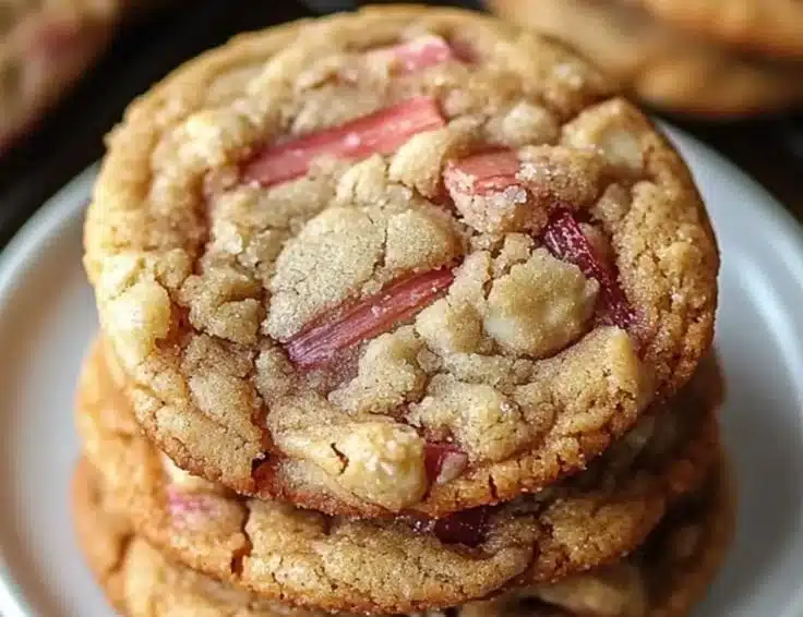Brown Sugar Rhubarb Cookies