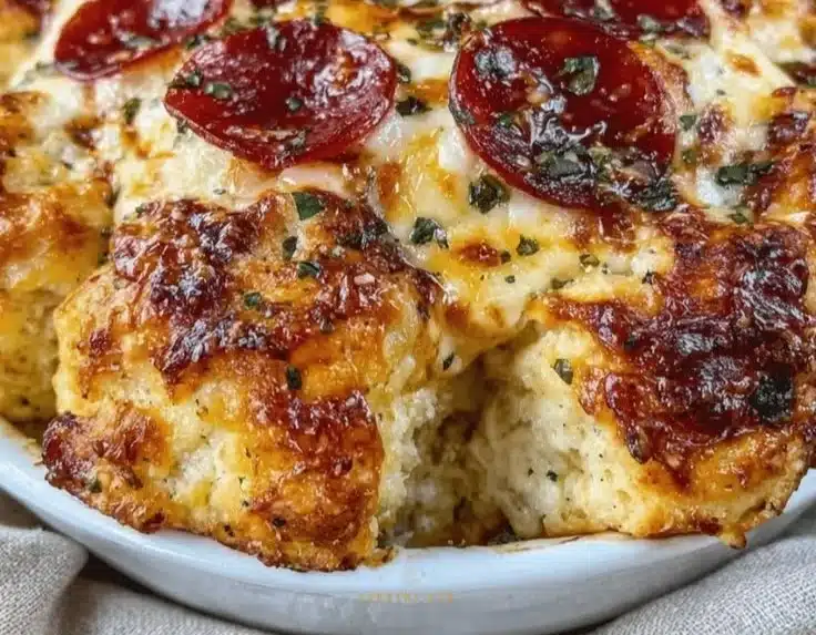 Bubble Up Biscuit Pizza Casserole