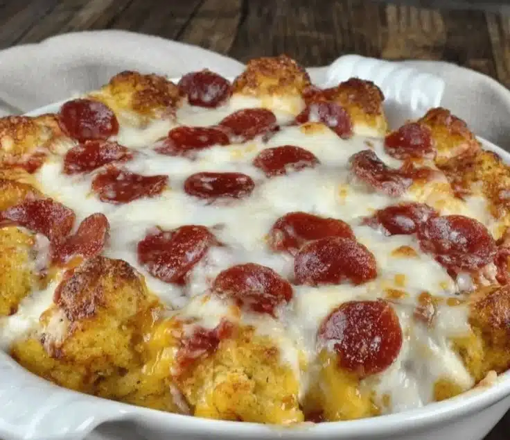 Bubble Up Biscuit Pizza Casserole