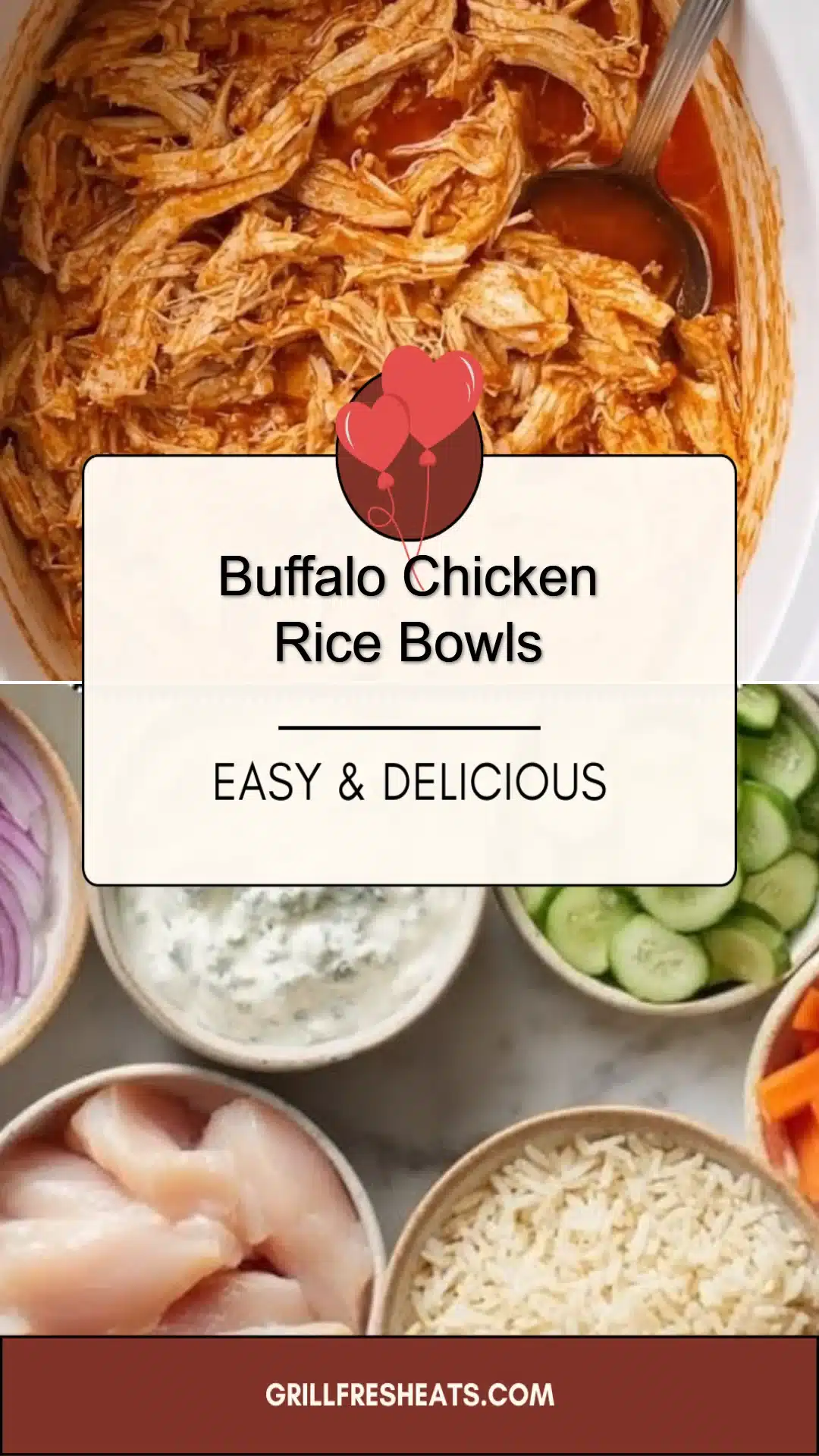 Buffalo Chicken Rice Bowls
