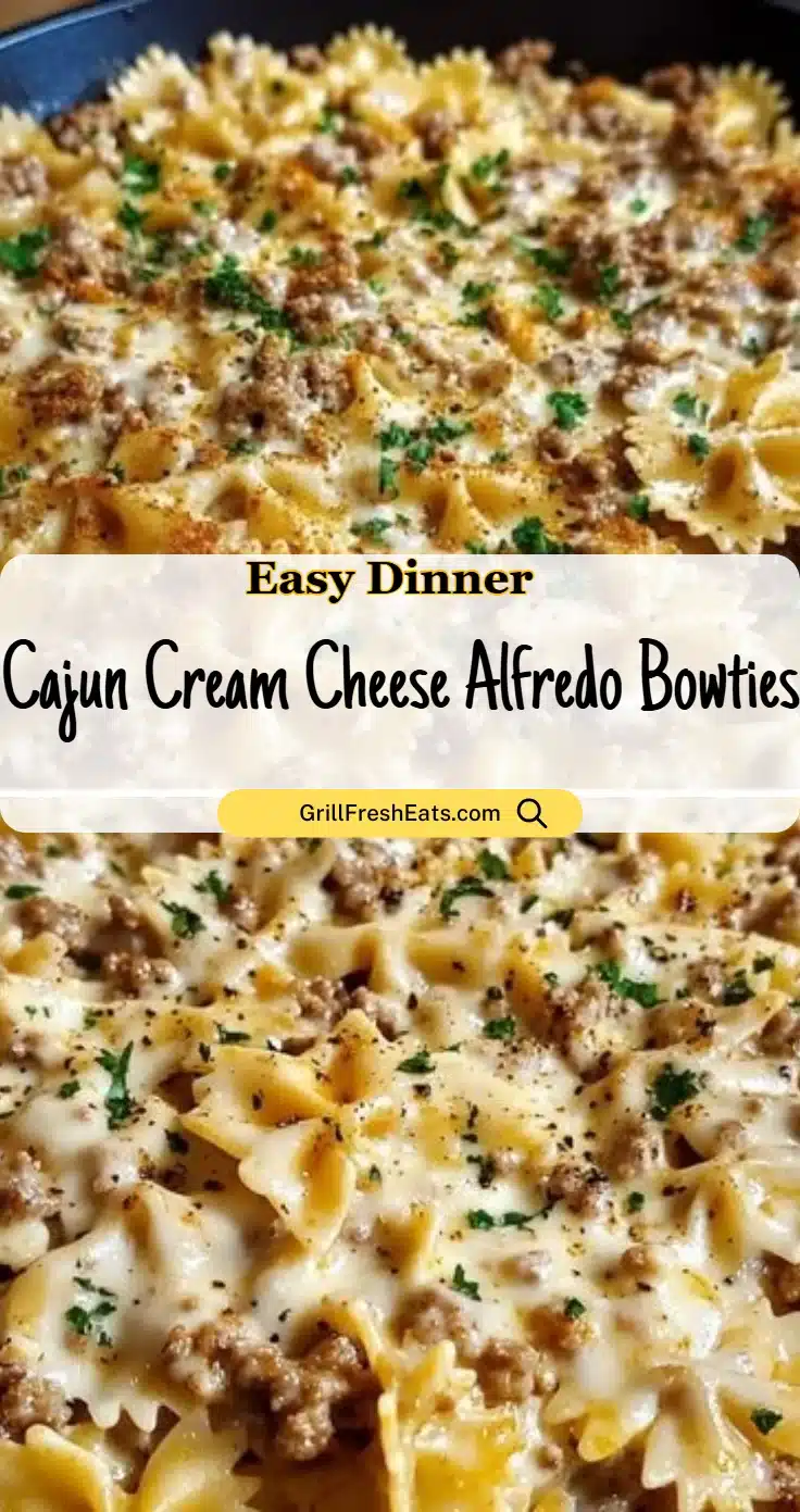 Cajun Cream Cheese Alfredo Bowties