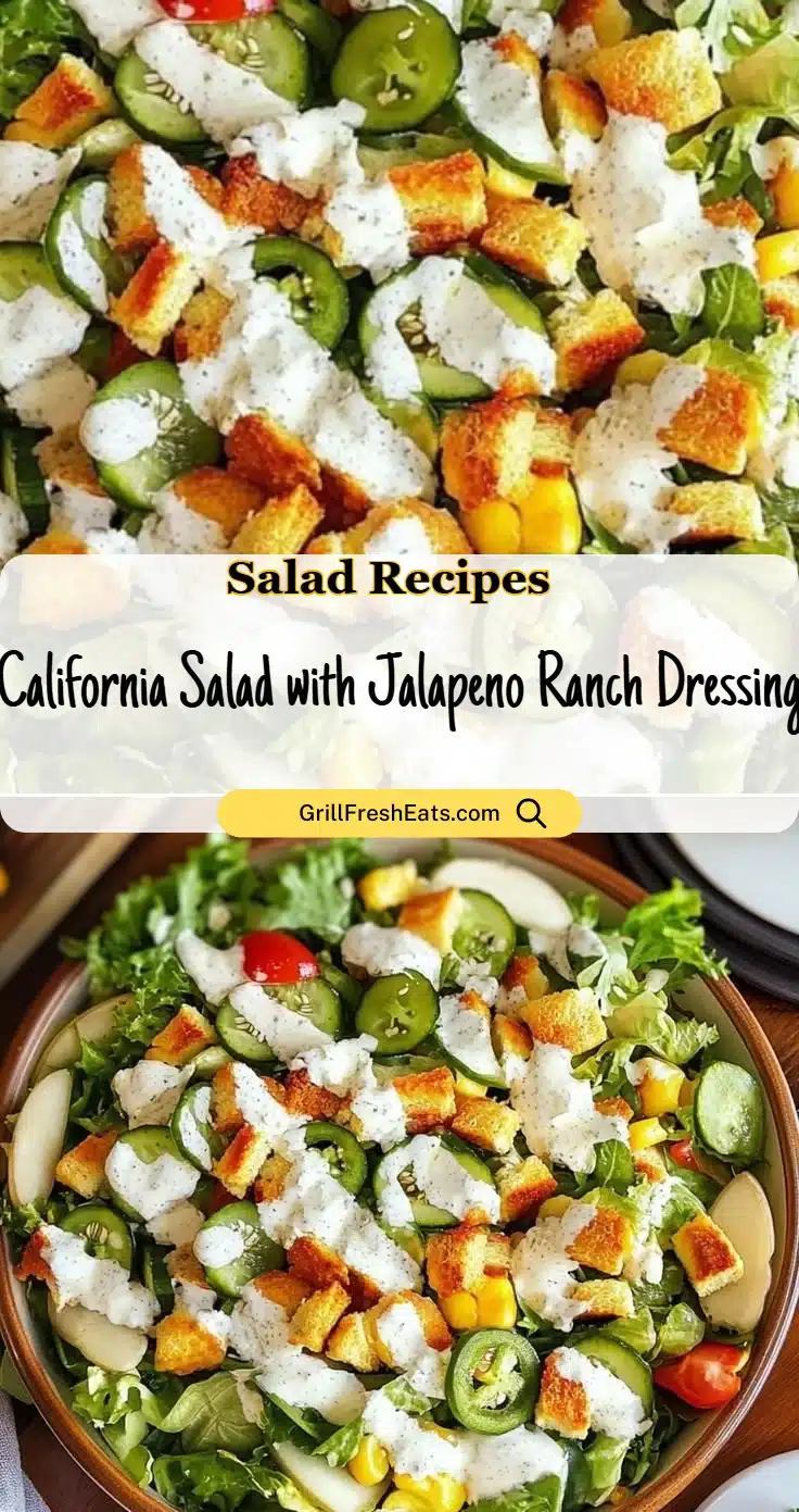 California Salad with Jalapeno Ranch Dressing