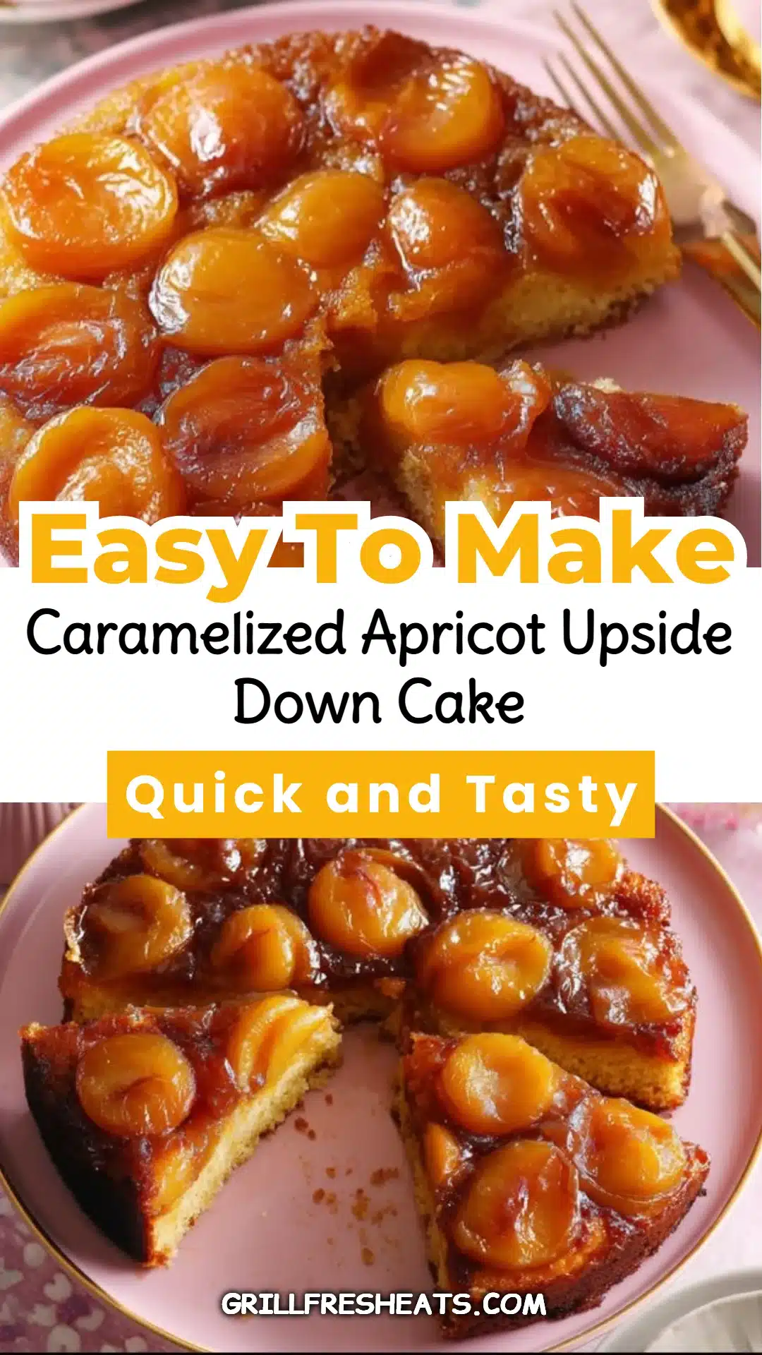 Caramelized Apricot Upside Down Cake