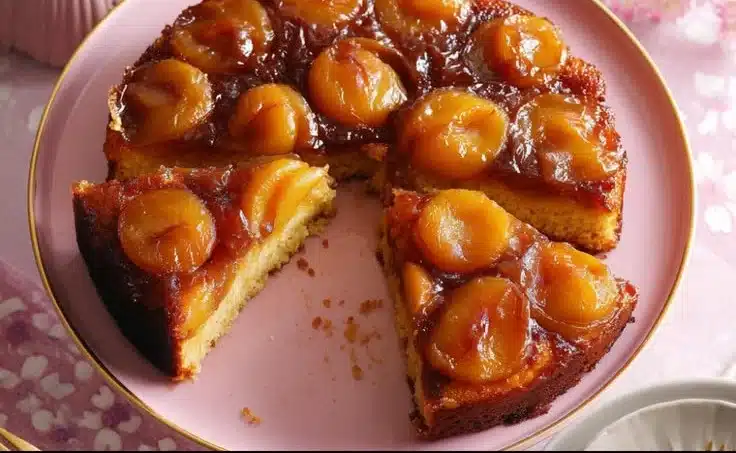 Caramelized Apricot Upside Down Cake