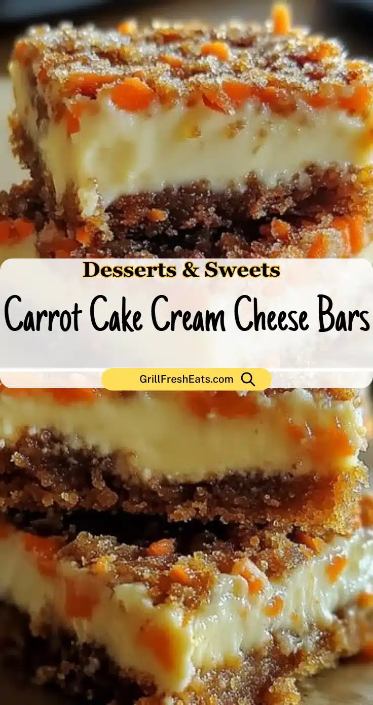 Carrot Cake Cream Cheese Bars