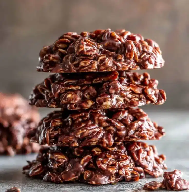 Chocolate Peanut Butter No-Bake Cookies