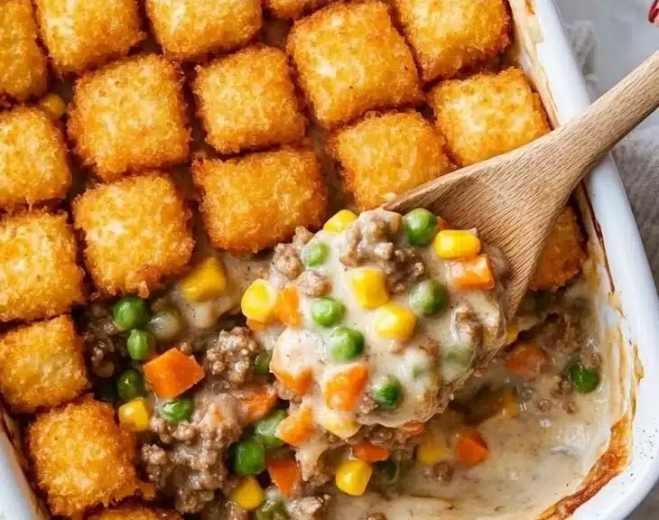 Classic Tater Tot Hotdish Recipe 1 Classic Tater Tot Hotdish Recipe