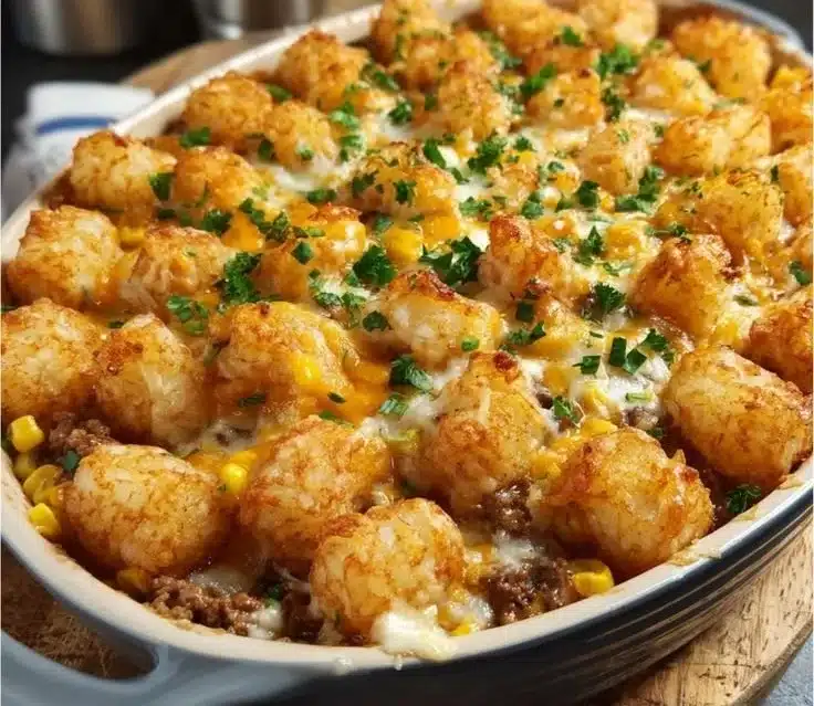 Cowboy Beef Tater Tot Casserole 1 Cowboy Beef Tater Tot Casserole