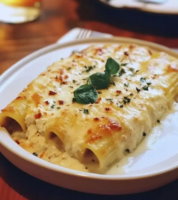 Crab and Ricotta Manicotti