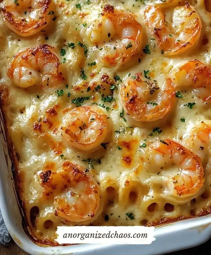 Creamy Shrimp Scampi Pasta Bake
