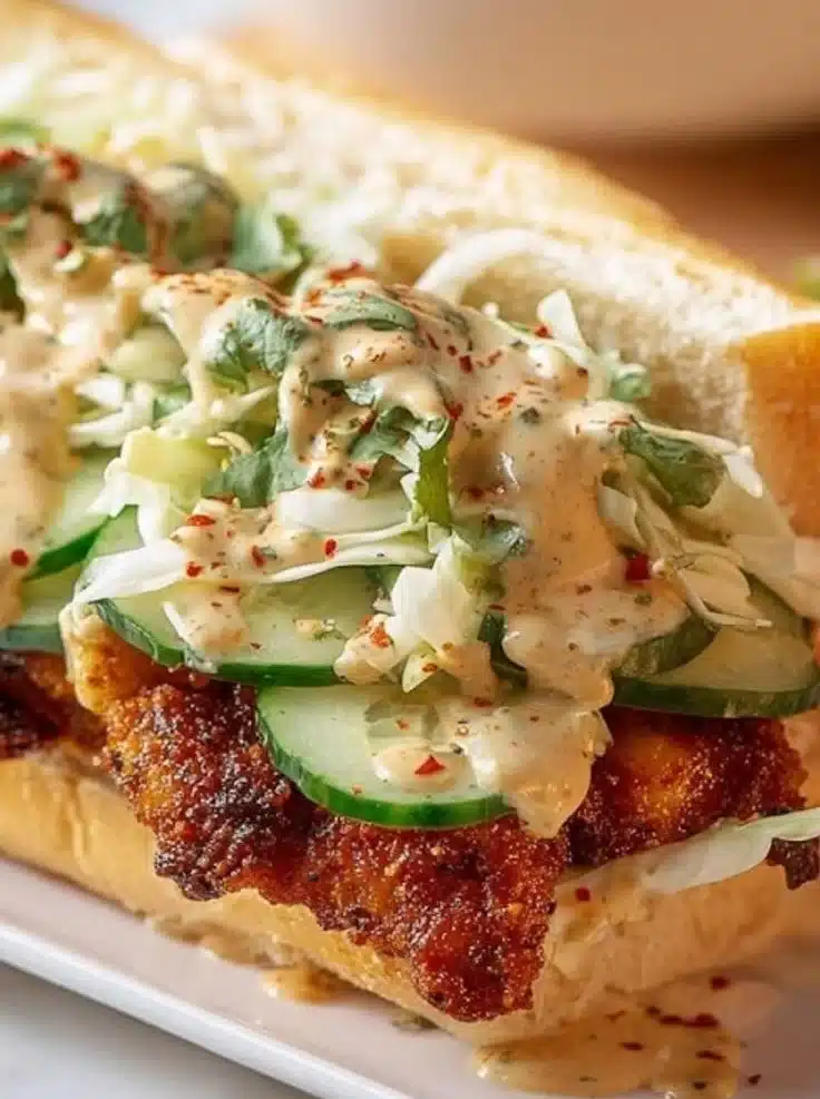 Crispy Cilantro Lime Chicken Sandwich served with fresh cilantro and lime