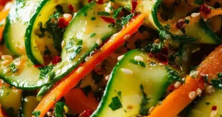 Cucumber Carrot Salad (15 Minutes, Big Crunch!) 1 Cucumber Carrot Salad (15 Minutes, Big Crunch!)