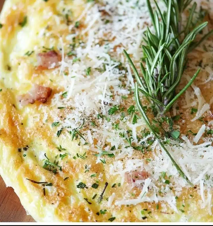 Delicious Italian Frittata with fresh vegetables and herbs