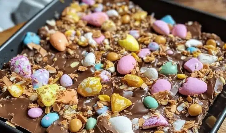 Variety of festive Easter chocolate treats including bunnies and eggs