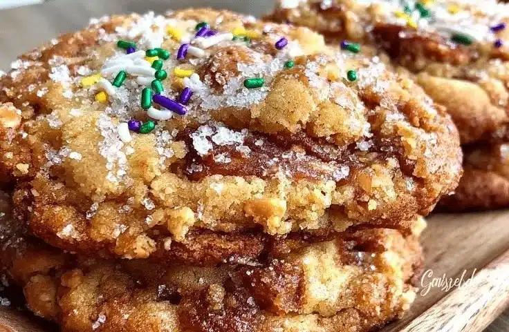Flavorful King Cake Cookies Recipe for Easy Mardi Gras Treats