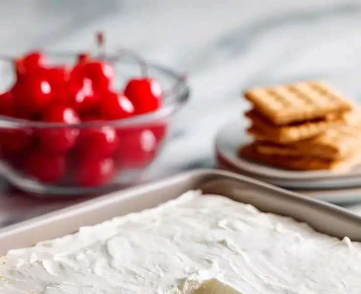 Greek Yogurt No Bake Cheesecake 4 Greek Yogurt No Bake Cheesecake topped with fresh fruit and drizzled with honey