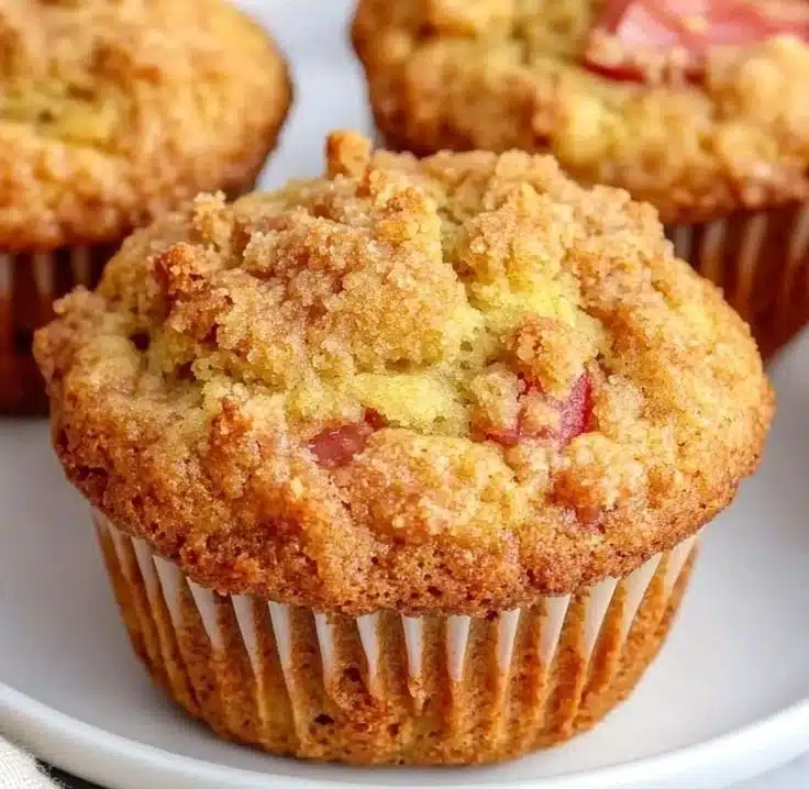 Healthy Rhubarb Muffins 1 Healthy Rhubarb Muffins